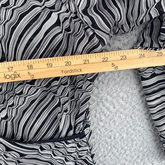 J Jill Top Womens Extra Large Gray Burnout Surplice Neck Long Sleeves Stretch - Picture 7 of 9